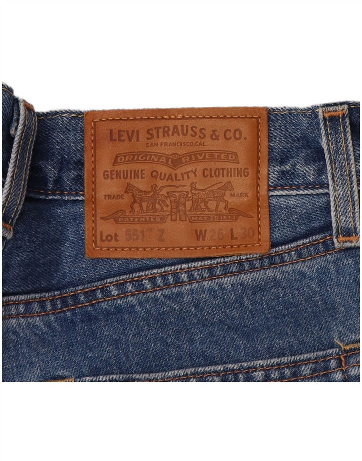 Damskie jeansy Levi's 551 Straight W26 L30 Niebieskie bawełniane