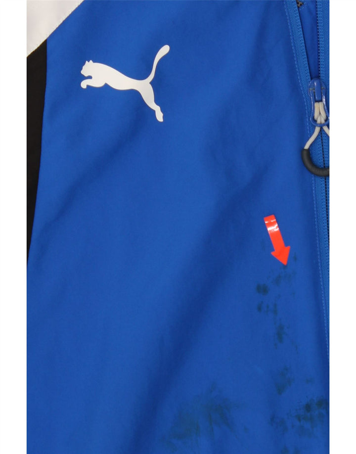 PUMA Mens Tracksuit Top Jacket 3XL Blue Colourblock Polyester Vintage Puma and Second-Hand Puma from Messina Hembry 