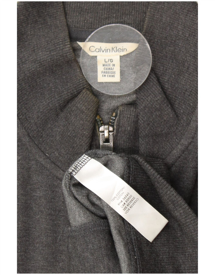 Męska kurtka dresowa CALVIN KLEIN, duża, szara, bawełniana