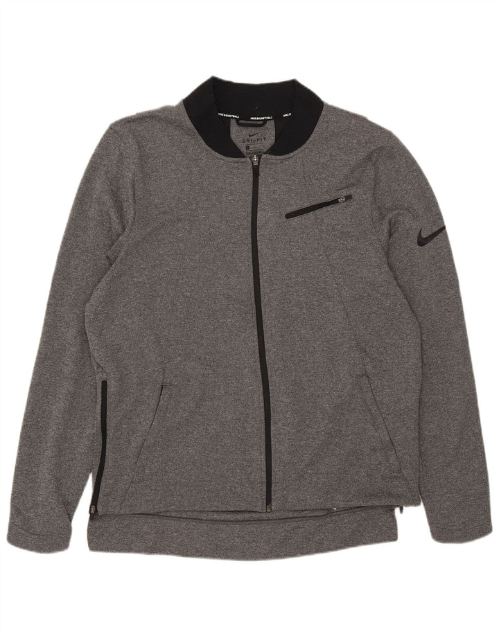 Męska kurtka dresowa Nike Dri Fit, duża, szara, poliestrowa