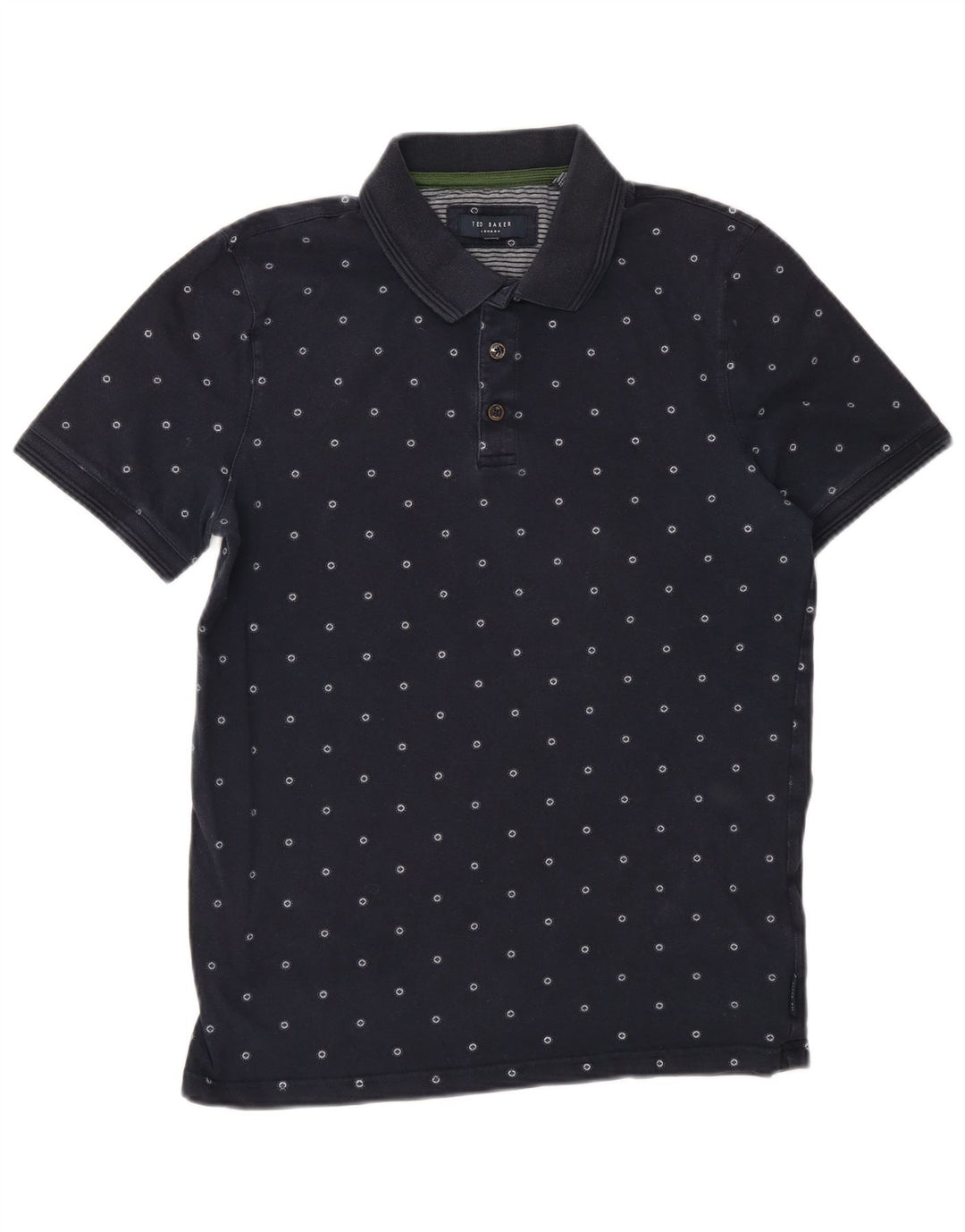 Męska koszulka polo Ted Baker, mała, granatowa, bawełniana w cętki