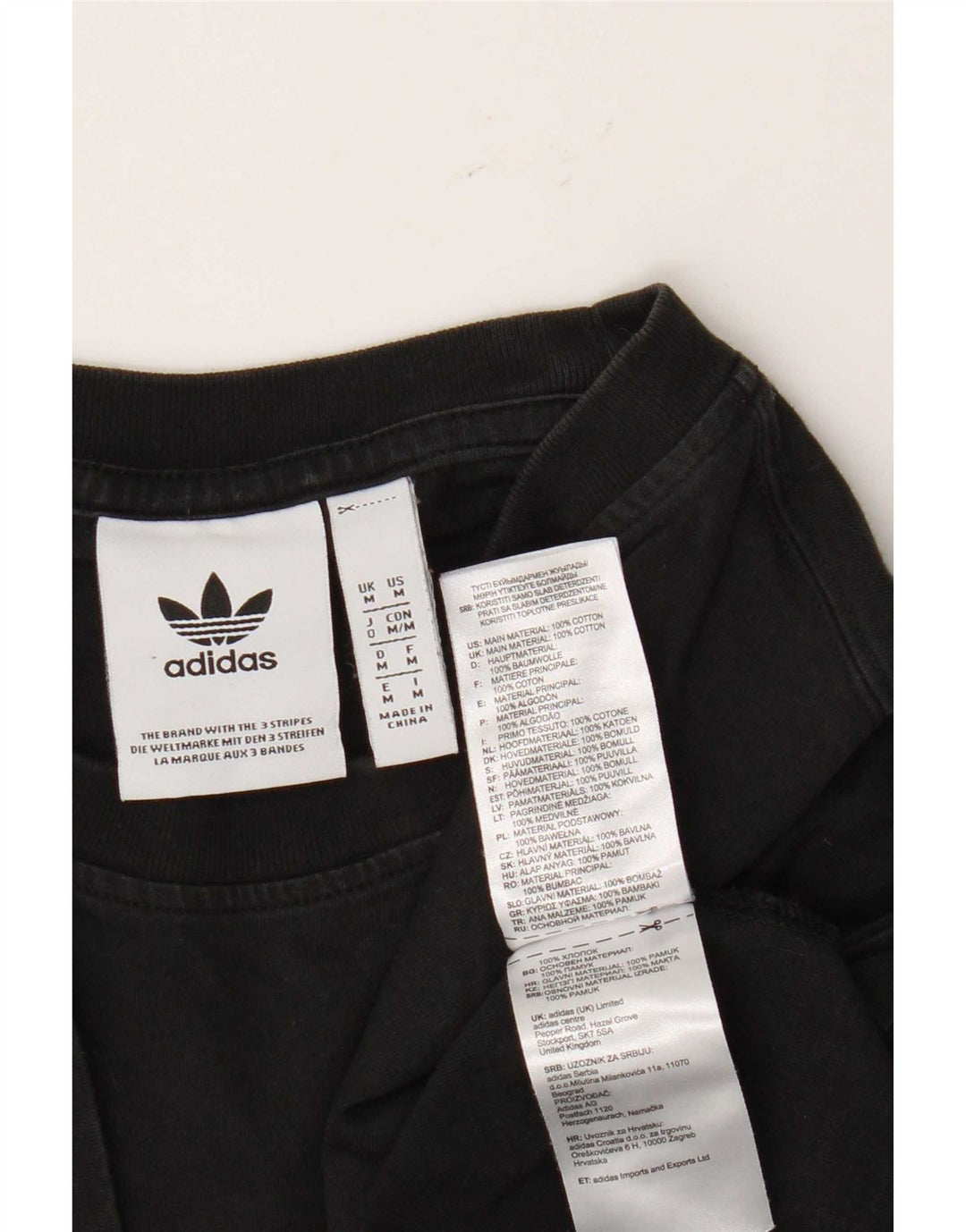 Męska koszulka z grafiką Adidas, średnia, czarna bawełna