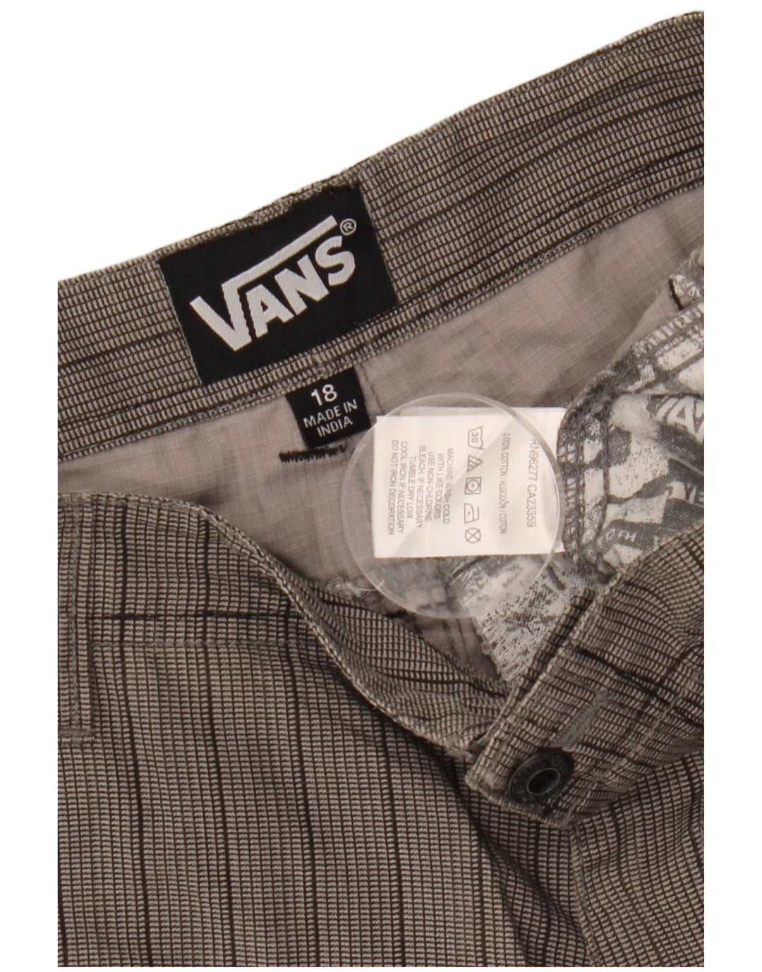 Szorty chłopięce VANS Chino 14-15 lat XL W30 Szare, bawełniane w prążki