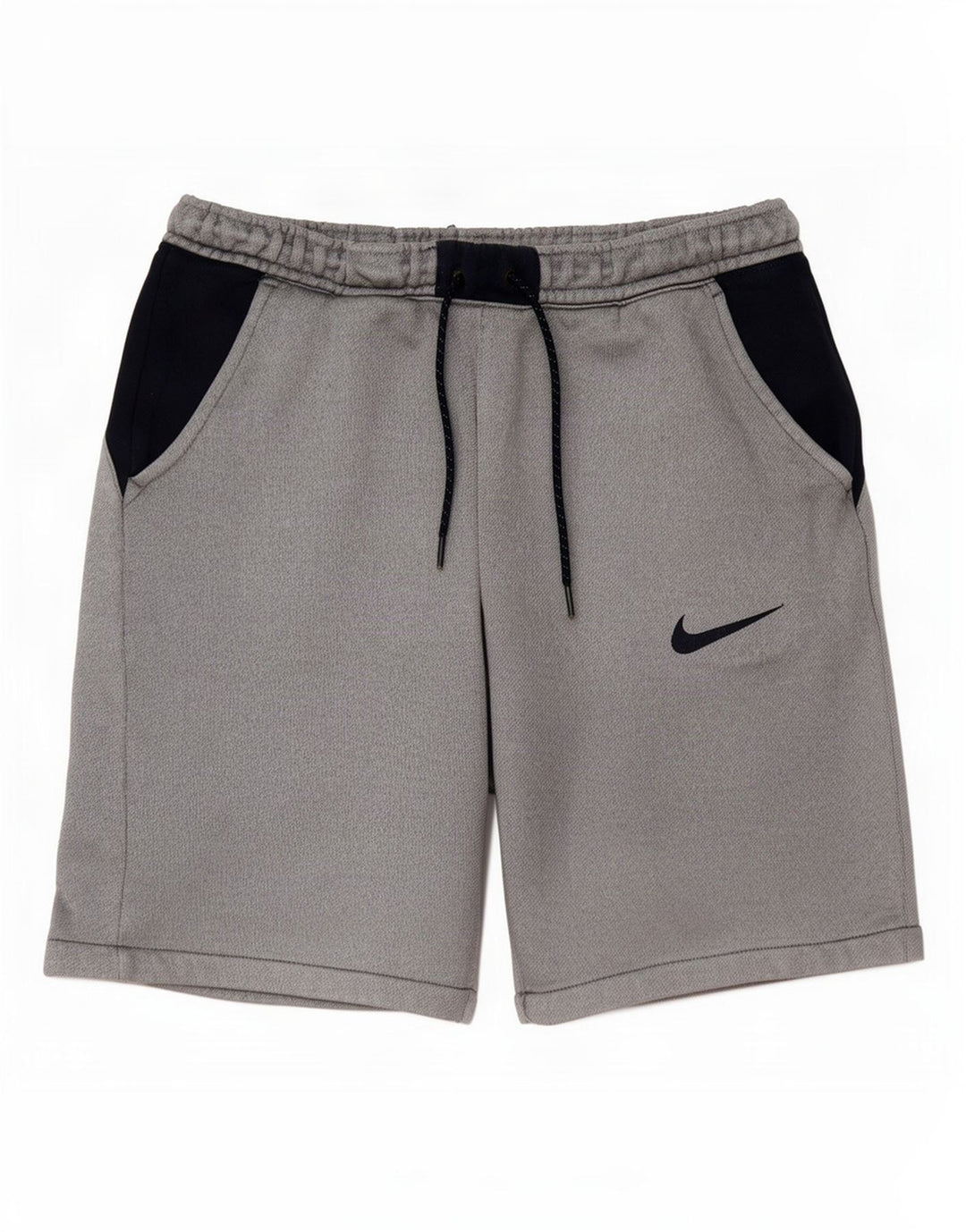 Męskie spodenki sportowe Nike, duże, szare, bawełniane z blokami kolorów