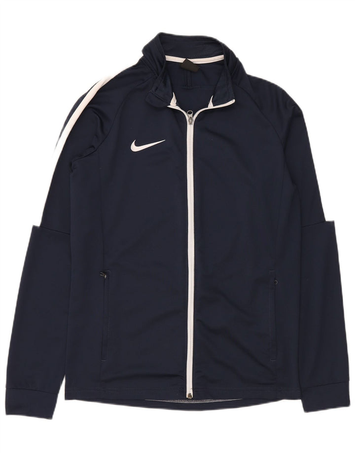 Kurtka męska dresowa Nike Dri Fit, średni granatowy poliester