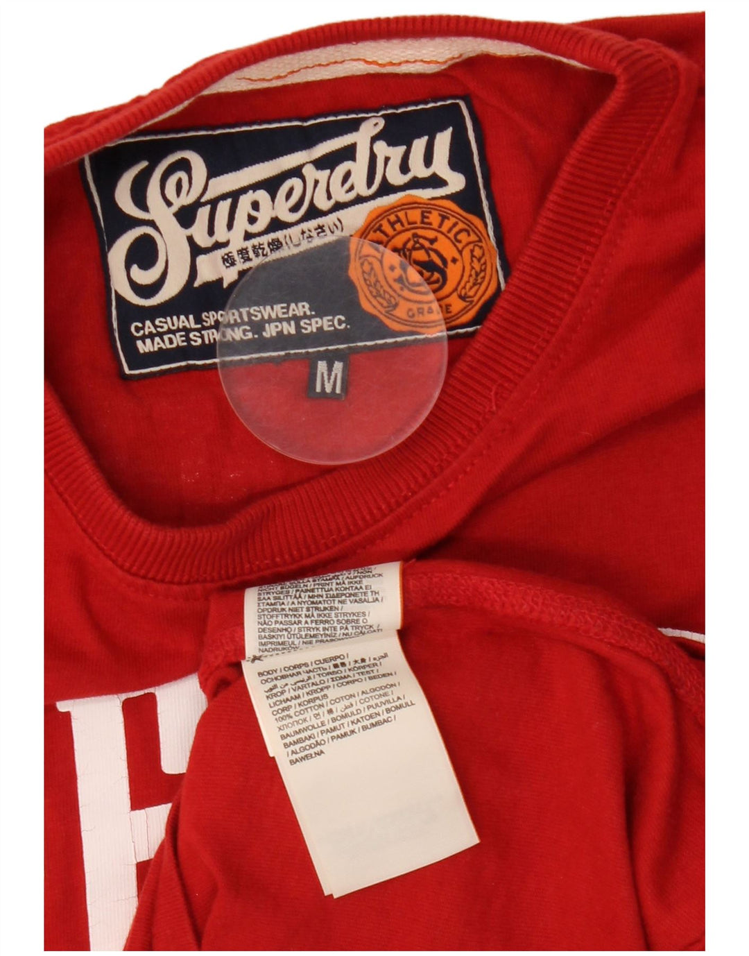 Męski T-shirt Superdry Tigers z grafiką, średni czerwony, bawełniany