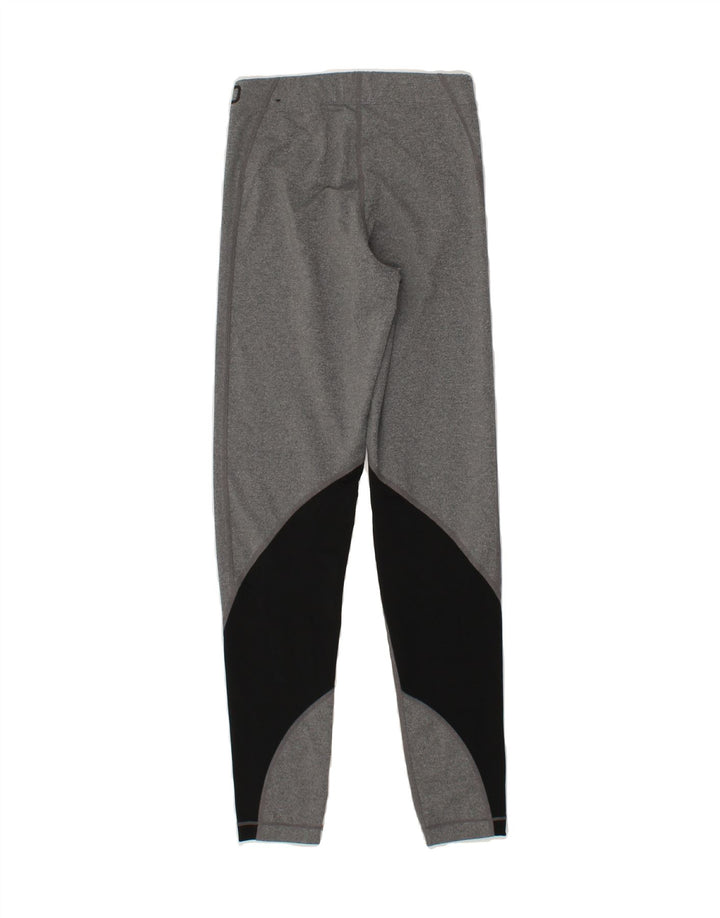 NIKE Womens Graphic Leggings UK 4 XS Grey Colourblock Vintage Nike and Second-Hand Nike from Messina Hembry 