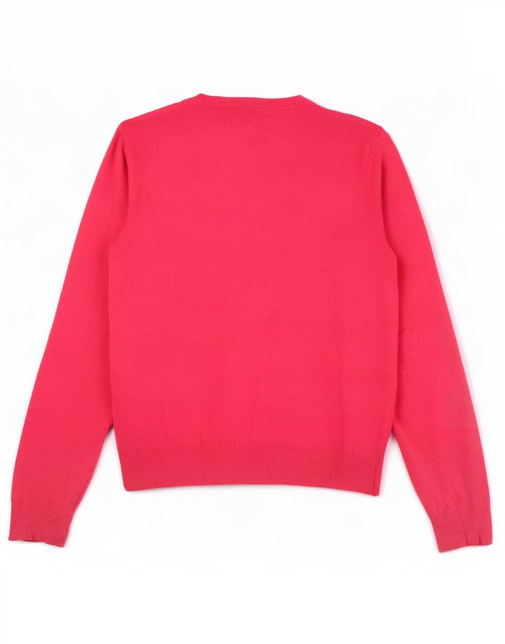 Marks & Spencer Krótki sweter damski UK 12 Średni różowy wiskoza