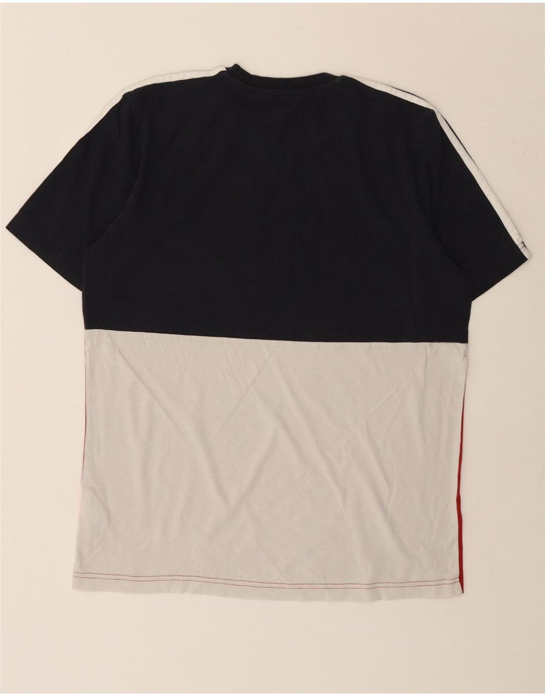 T-shirt męski ADIDAS Top, średnia, wielobarwna bawełna z blokami kolorów