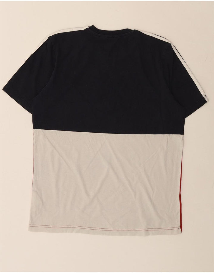 T-shirt męski ADIDAS Top, średnia, wielobarwna bawełna z blokami kolorów
