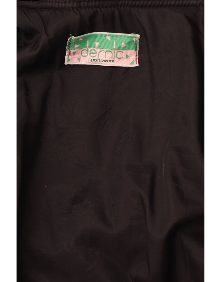 Męska kurtka bomber z grafiką DERNIC Alaska Naval Base UK 40, duża, czarna, lata 80-te