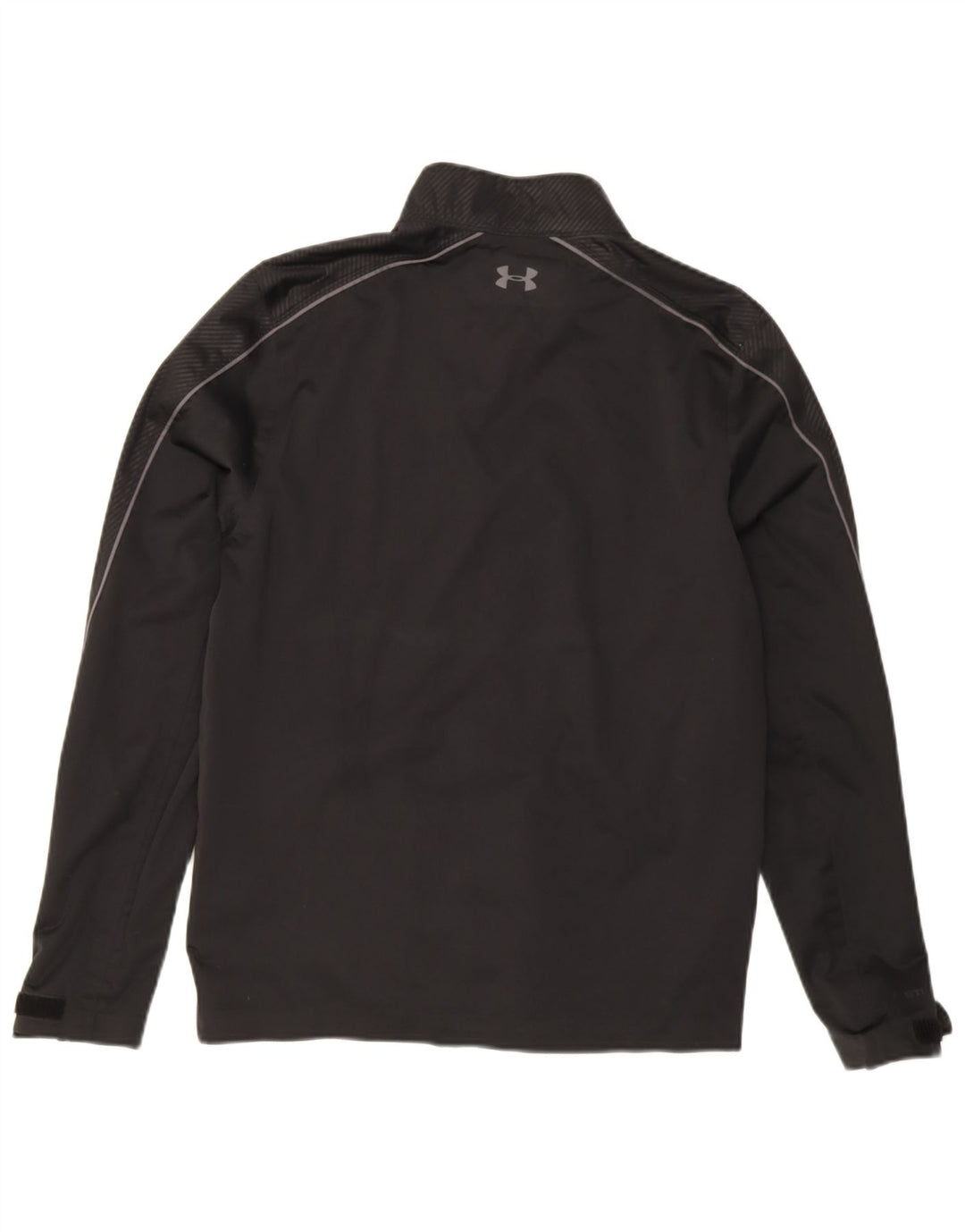 Męska kurtka dresowa Under Armour, mała, czarna, poliestrowa w prążki