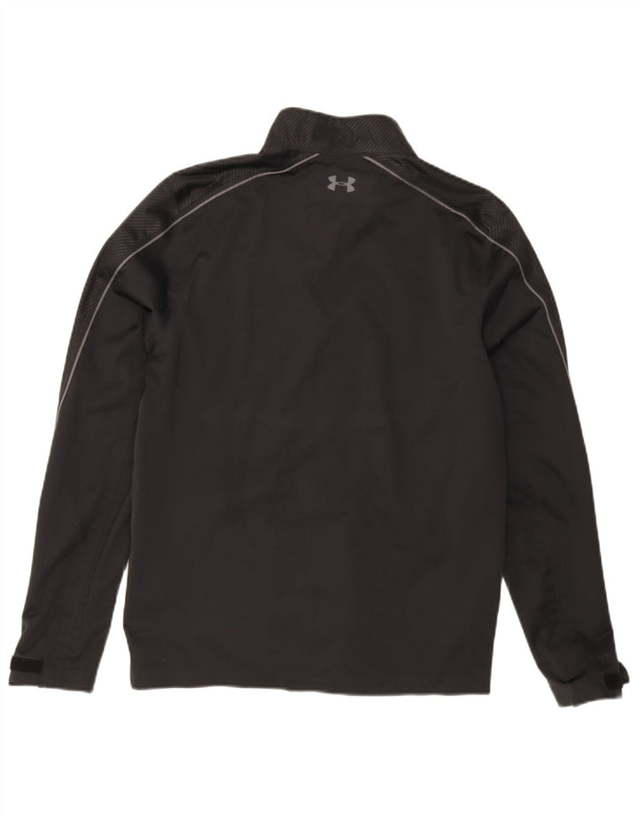Męska kurtka dresowa Under Armour, mała, czarna, poliestrowa w prążki