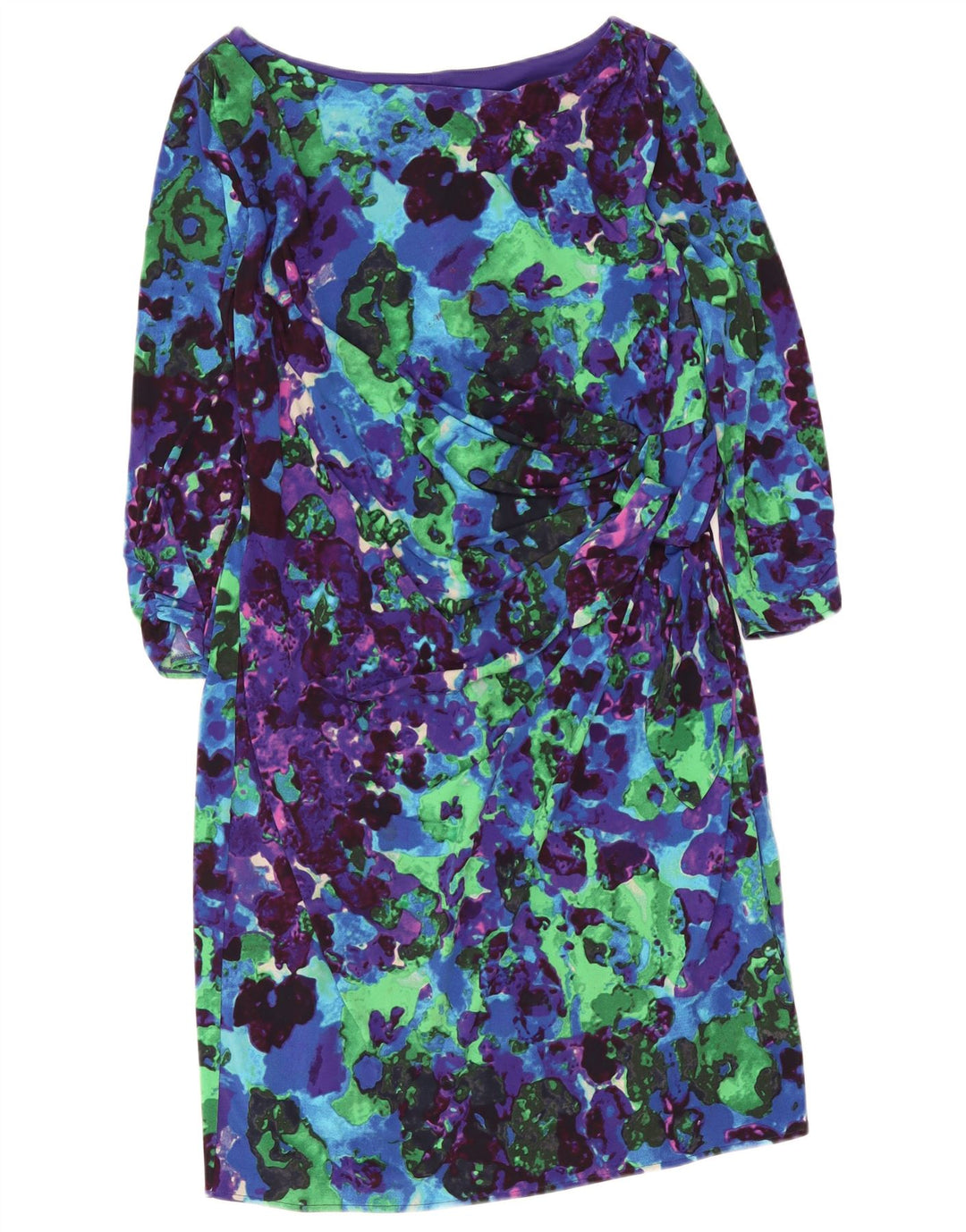 Sukienka damska Coast z abstrakcyjnym wzorem, rękawem 3/4, UK 18 XL, niebieska