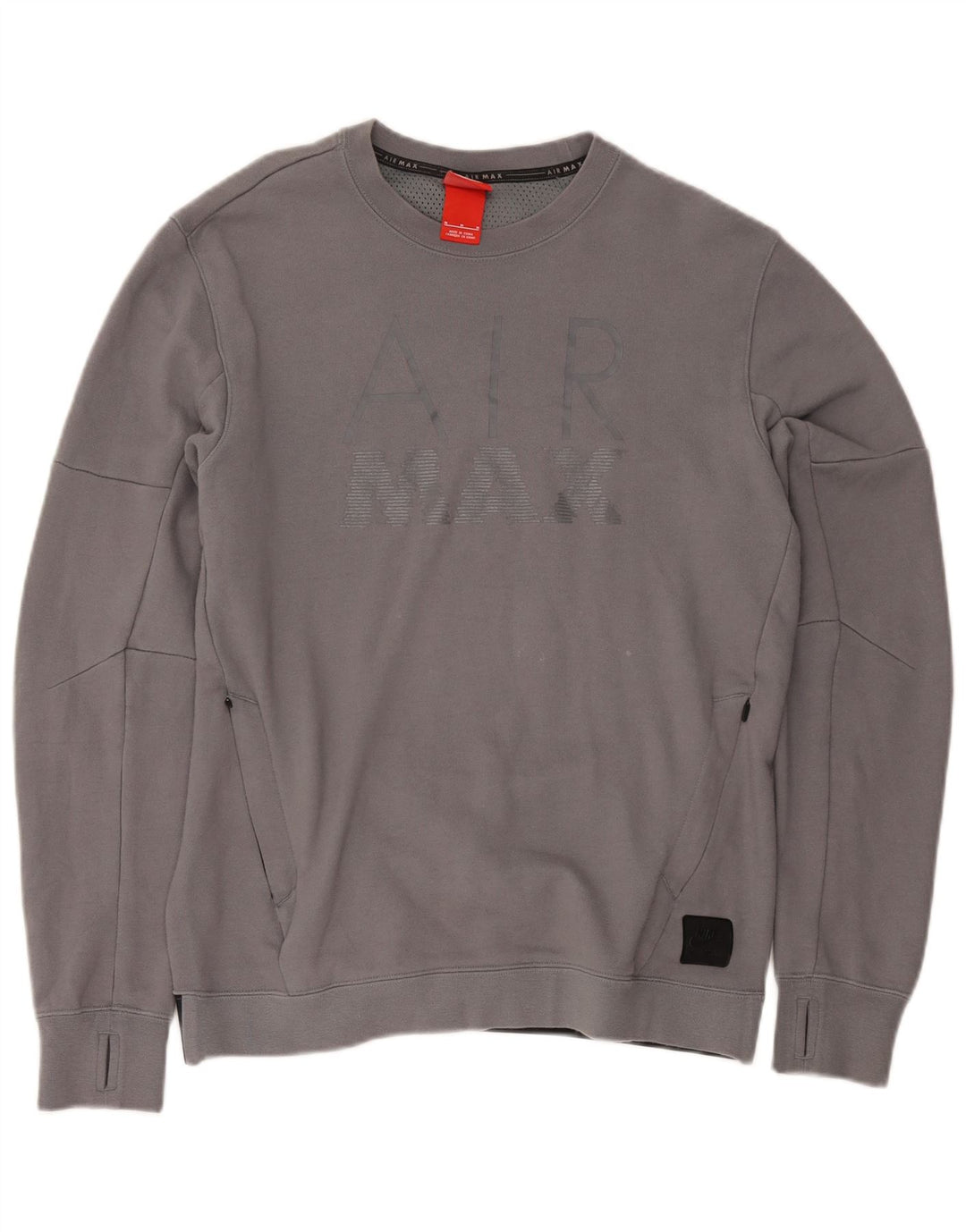 Męska bluza z kapturem Nike Air Max Graphic, średnioszara, bawełniana