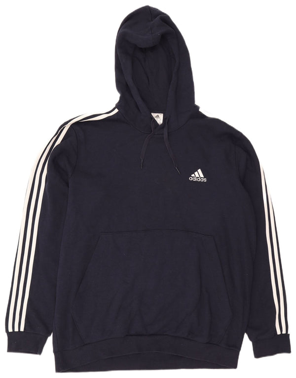 Adidas Męska bluza z kapturem 2XL Granatowa, bawełniana