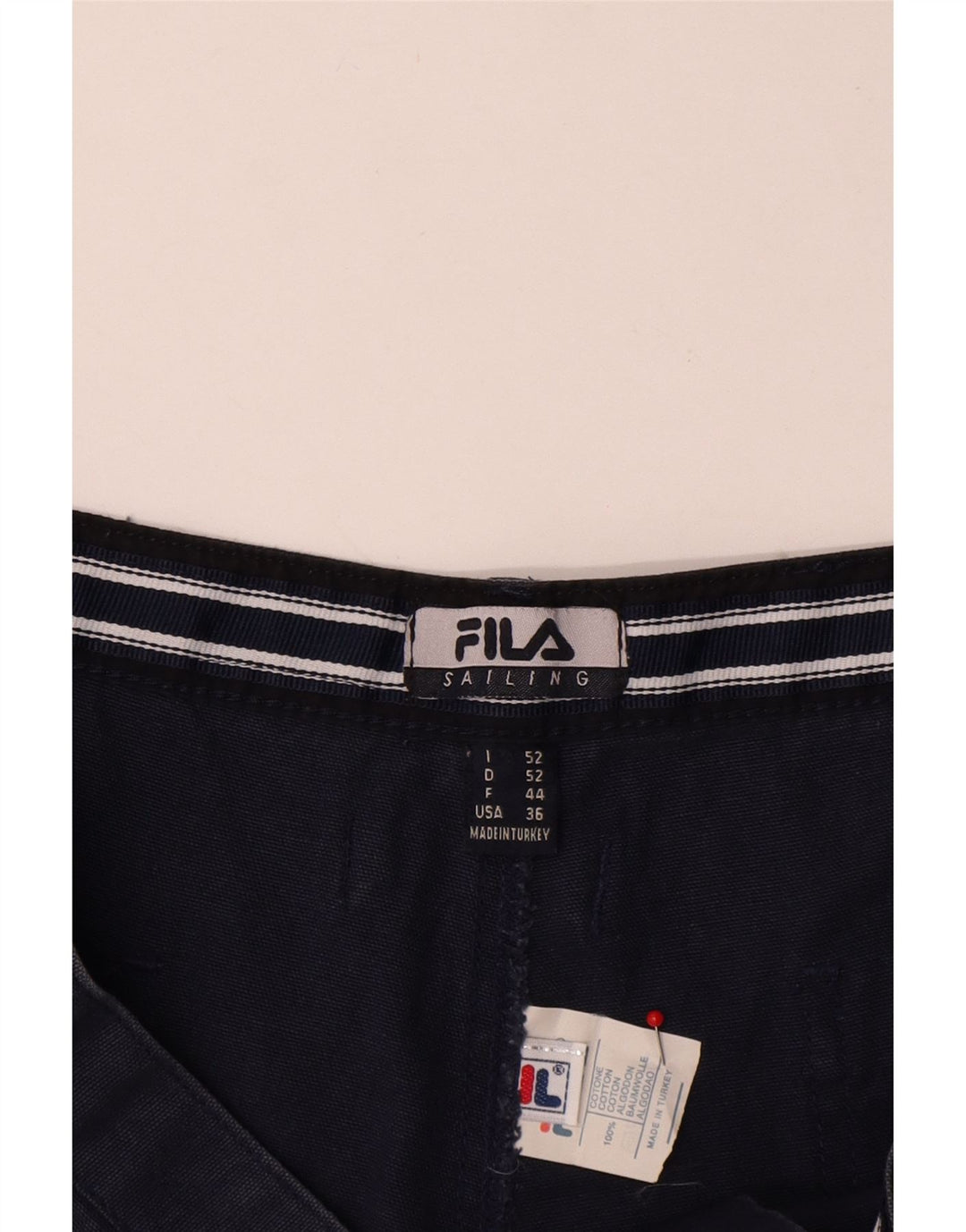 Męskie spodenki cargo FILA IT 52 XL W36 granatowe, bawełniane