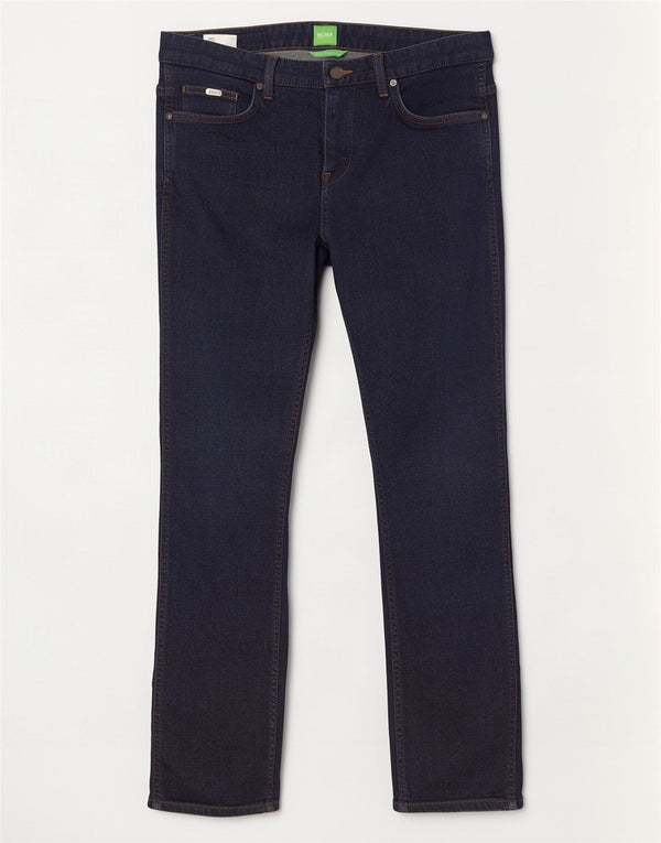 Męskie jeansy Hugo Boss ze stretchem W32 L30 Granatowa bawełna