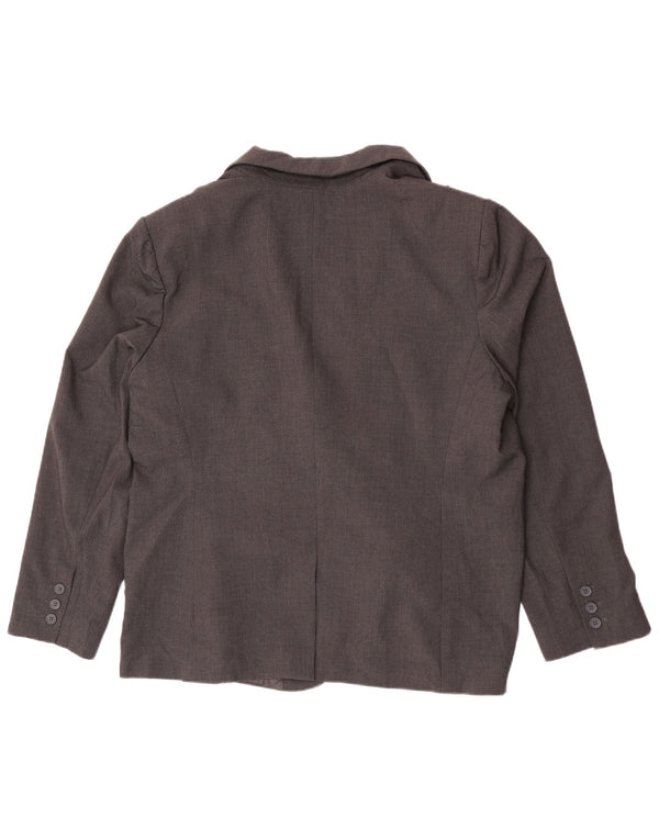 Damska marynarka Calvin Klein zapinana na 1 guzik UK 20 2XL Szary poliester