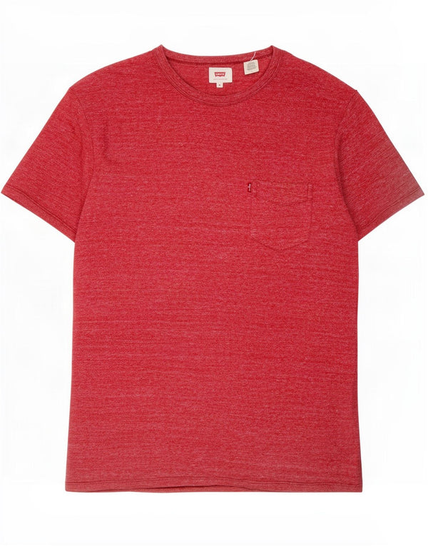 T-shirt męski Levi's, bawełniany, średni, czerwony, w cętki