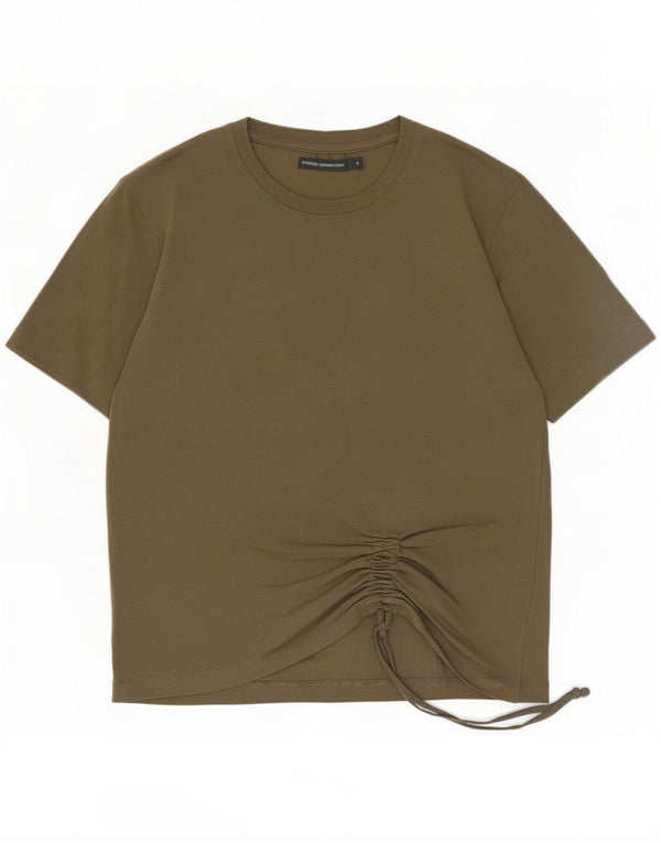 T-shirt damski French Connection Top UK 10 Small Khaki Cotton