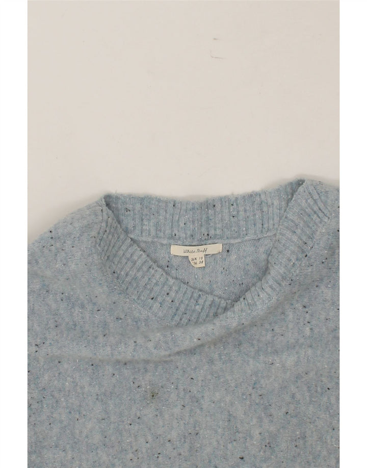 WHITE STUFF Womens Boat Neck Jumper Sweater UK 10 Small Blue Flecked Vintage White Stuff and Second-Hand White Stuff from Messina Hembry 