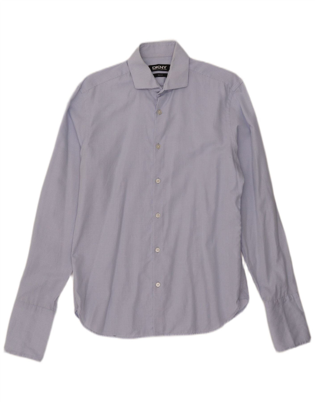 Koszula wizytowa Dkny Slim Fit, rozmiar 15 1/2, średnia niebieska kratka