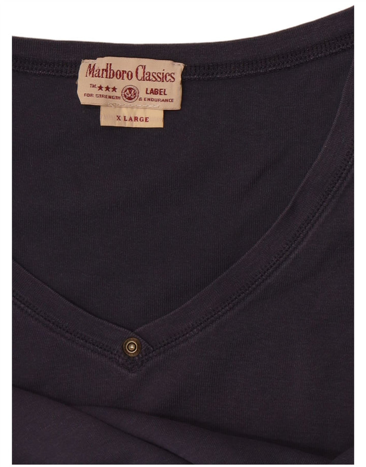 Damski top Marlboro Classics z długim rękawem, UK 18 XL, granatowy