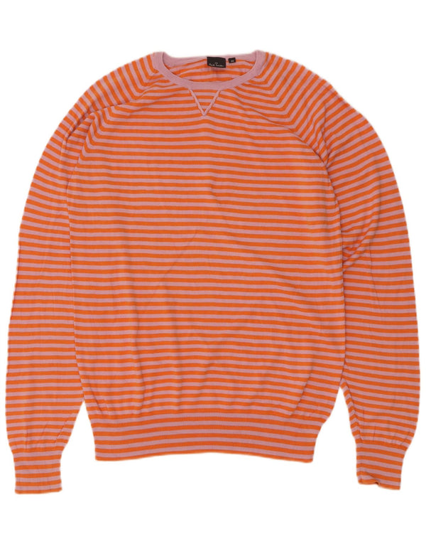 Damski sweter Paul Smith z dekoltem w łódkę, UK 14, średnie pomarańczowe paski