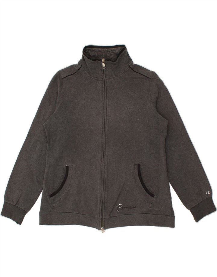 CHAMPION Womens Tracksuit Top Jacket UK 16 Large Grey Cotton Vintage Champion and Second-Hand Champion from Messina Hembry 