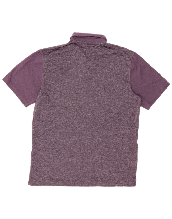Męska koszulka polo EDDIE BAUER, średnia fioletowa bawełna