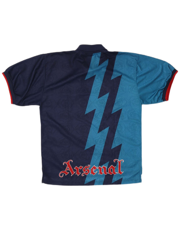 Koszulka męska Nike Arsenal FC 1995-1996 wyjazdowa XL, niebieska, z blokami kolorów, sportowa