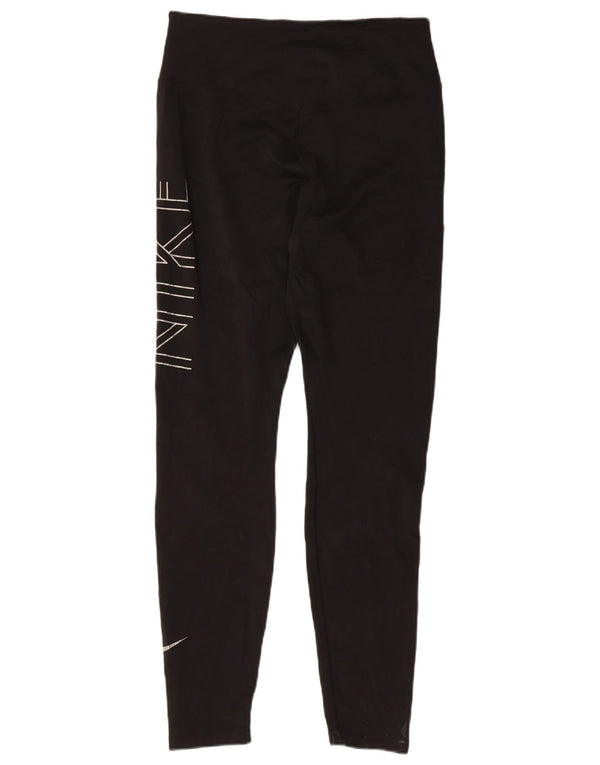 Damskie legginsy Nike Dri Fit Graphic UK 14, duże, czarne