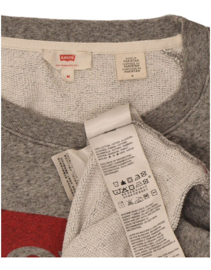 Męska bluza Levi's z grafiką, średnioszara, bawełniana w plamki