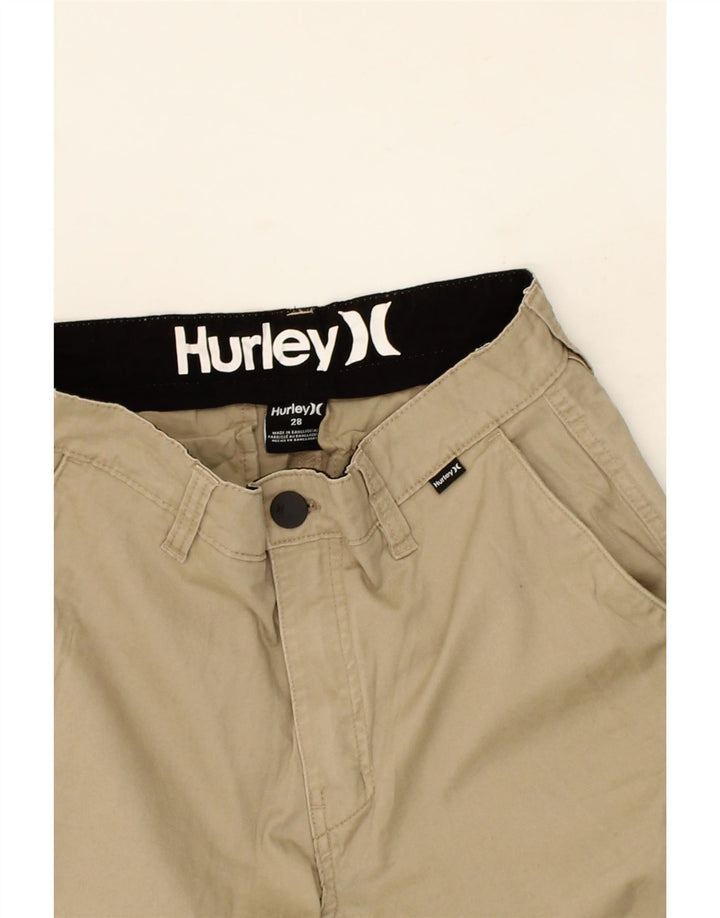 HURLEY Mens Chino Shorts W28 Small Beige Cotton Vintage Hurley and Second-Hand Hurley from Messina Hembry 