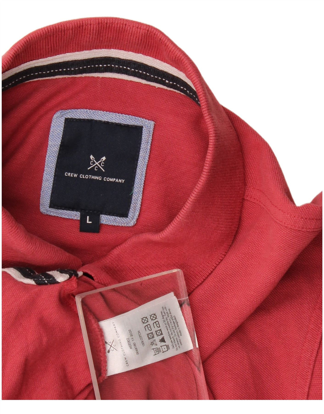 Crew Clothing Męska koszulka polo, duża, czerwona, bawełniana