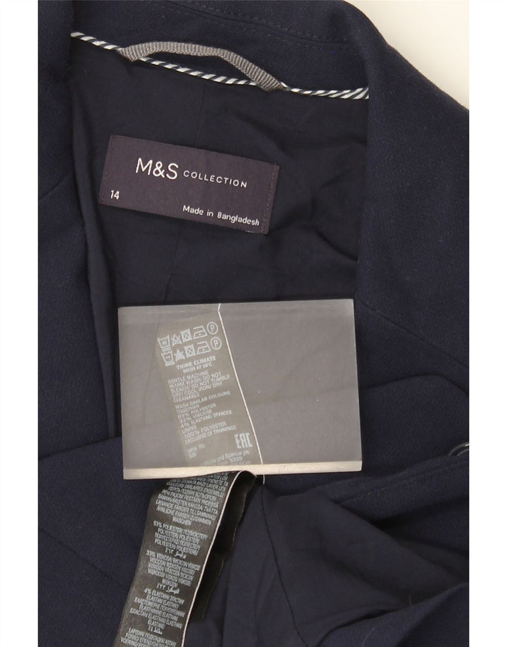 Marks & Spencer Damska marynarka zapinana na 2 guziki, UK 14, średni granat
