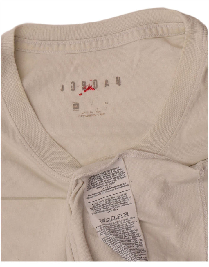 Męski T-shirt z grafiką Jordan, średni biały bawełniany