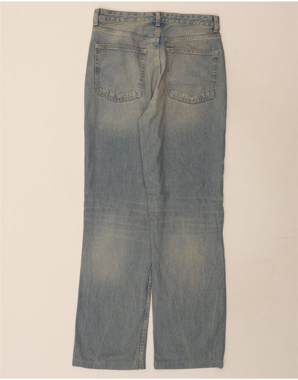Damskie proste dżinsy Zara z wysokim stanem EU 40 Medium W30 L31 niebieska bawełna