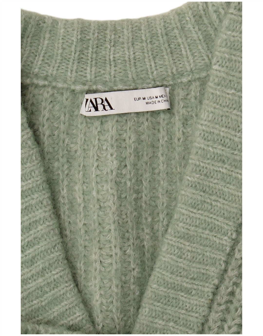 Damski sweter oversize Zara UK 14, średni zielony