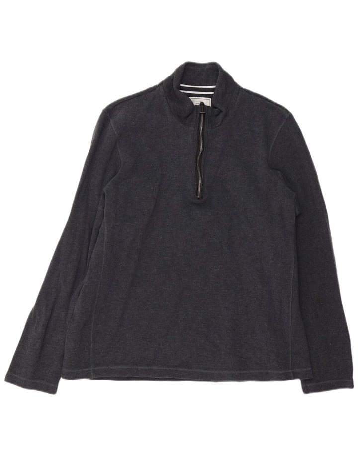 JACK & JONES Męski sweter zapinany na zamek XL, szary, bawełniany