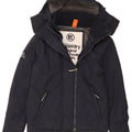 Męska kurtka wiatrówka z kapturem Superdry UK 36, mała, granatowa, nylonowa