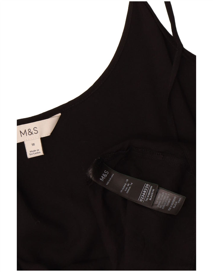 Marks & Spencer Damska sukienka Sundress UK 18 XL Czarna wiskoza