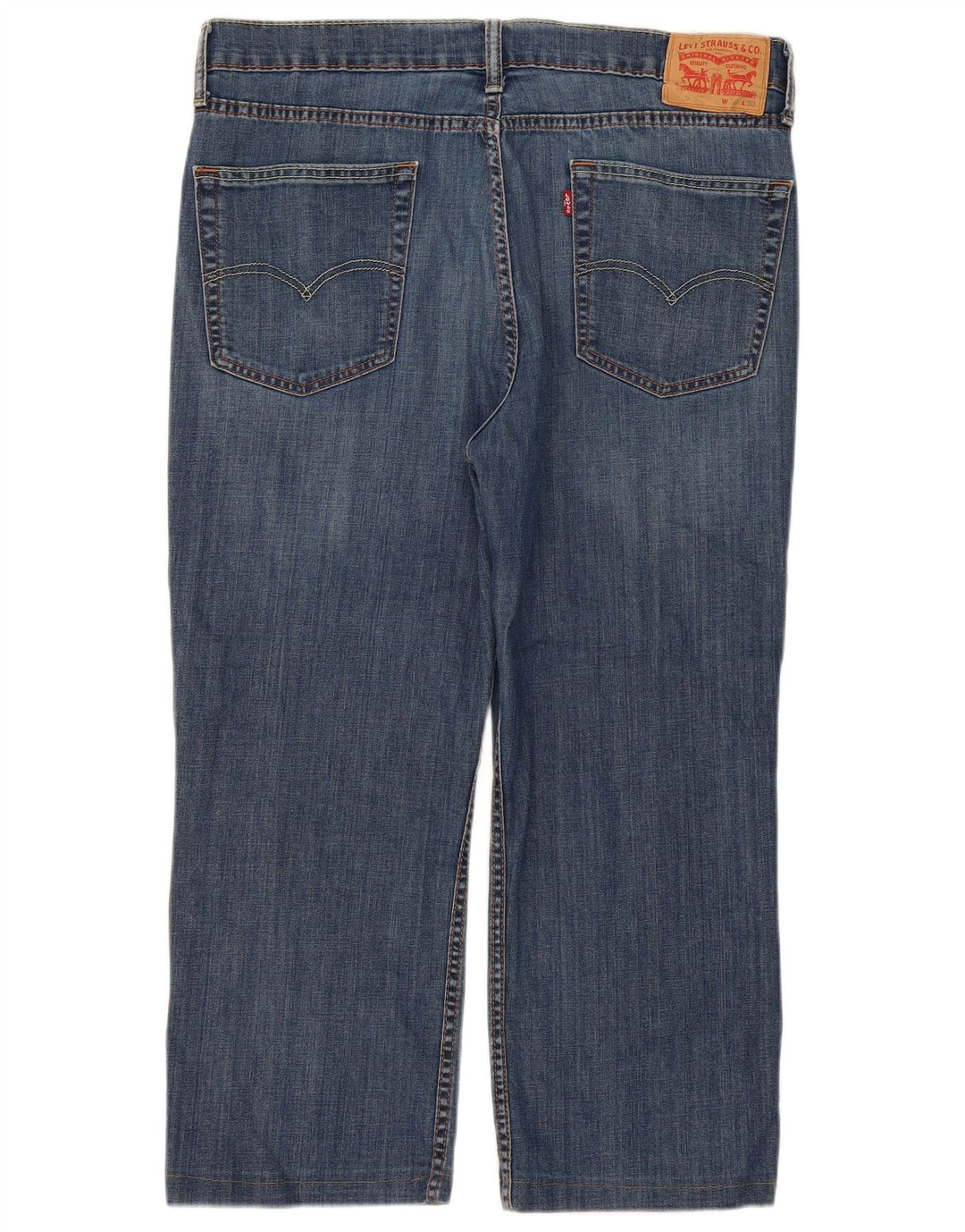 Damskie jeansy Capri Levi's W36 L23 Niebieskie bawełniane
