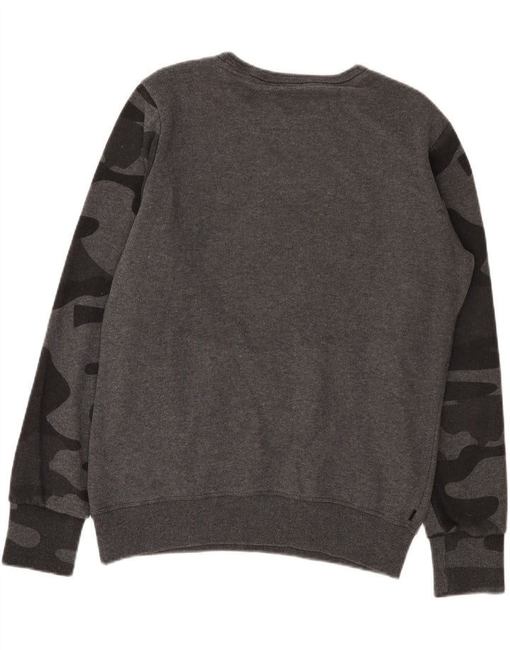 Męski sweter Superdry, średnioszary, bawełniany kamuflaż