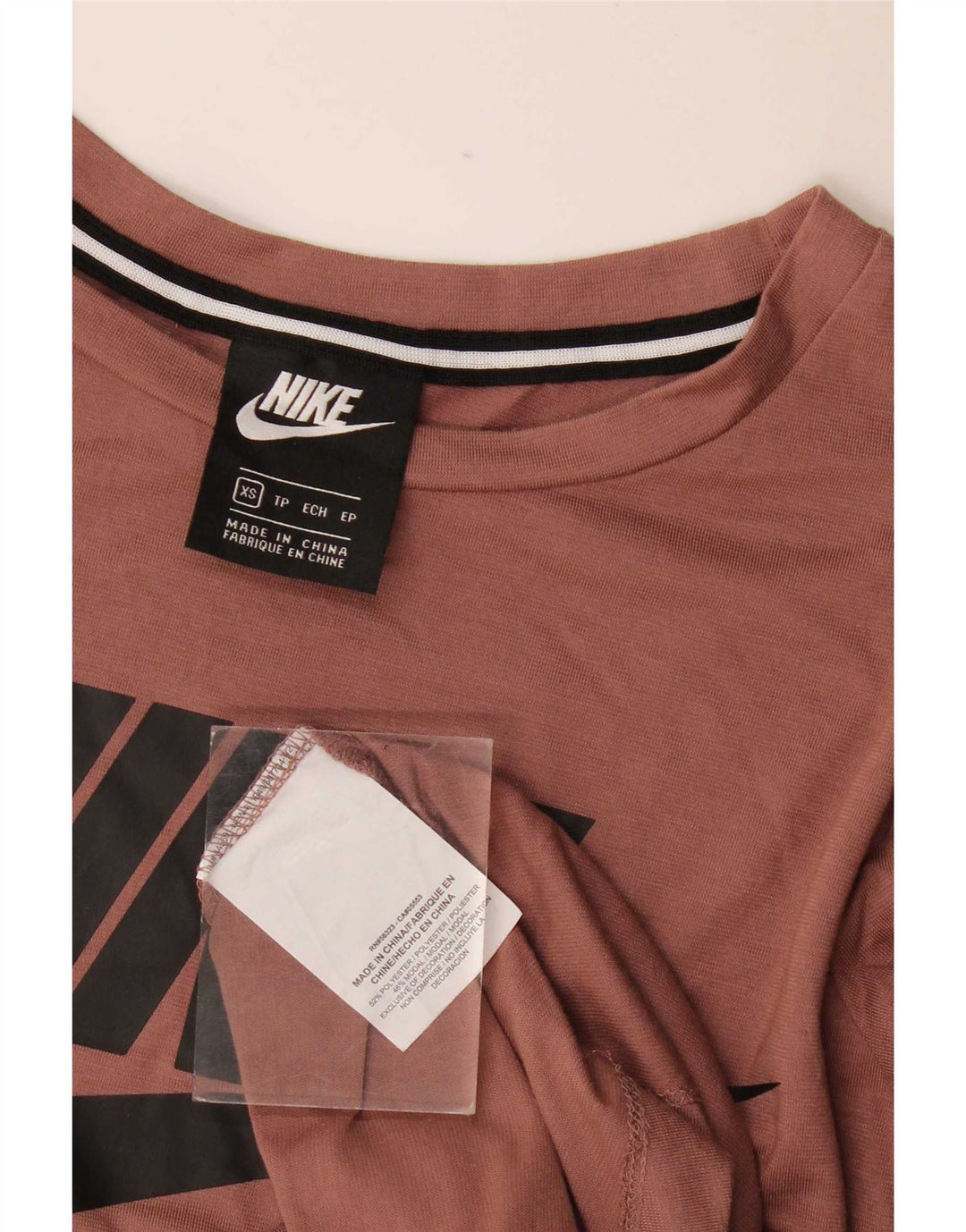 Damska koszulka z grafiką Nike Top UK 6 XS, brązowy poliester