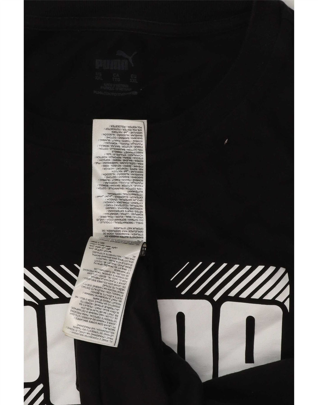 Męska koszulka z grafiką Puma, 2XL, czarna, bawełniana