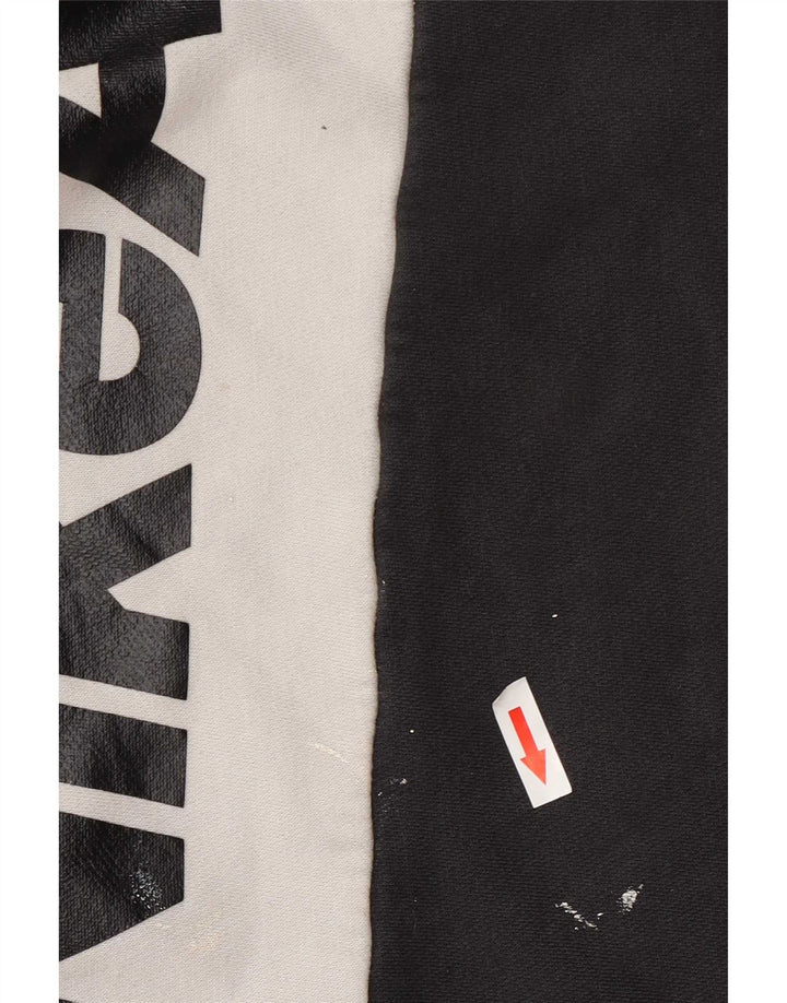 Męska bluza z grafiką Nike, bawełniana, średnia czarna, z blokami kolorów