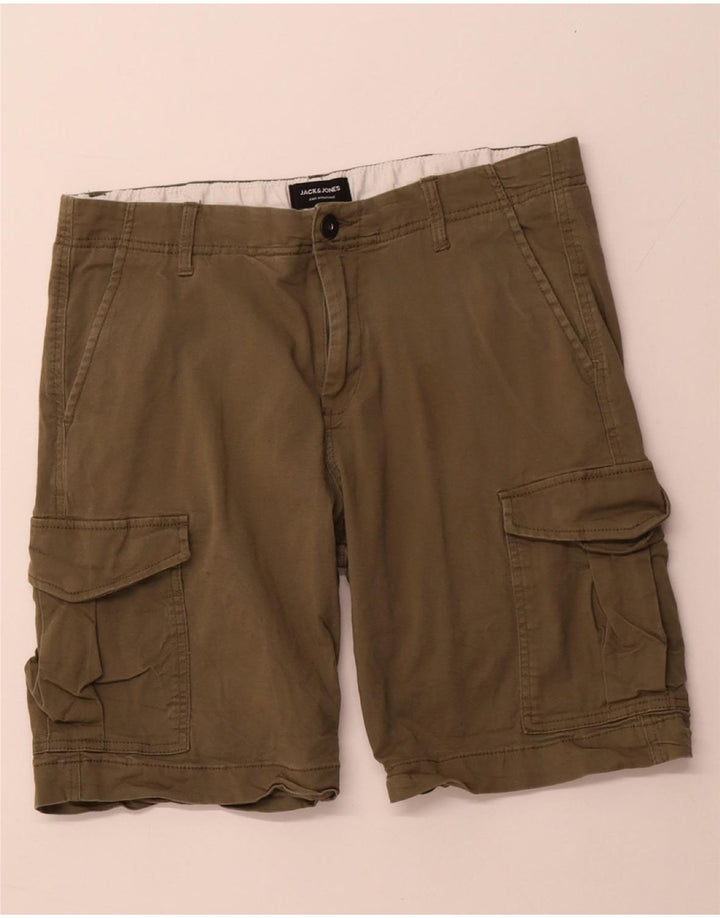 Męskie spodenki cargo JACK & JONES W32, średnia bawełna khaki