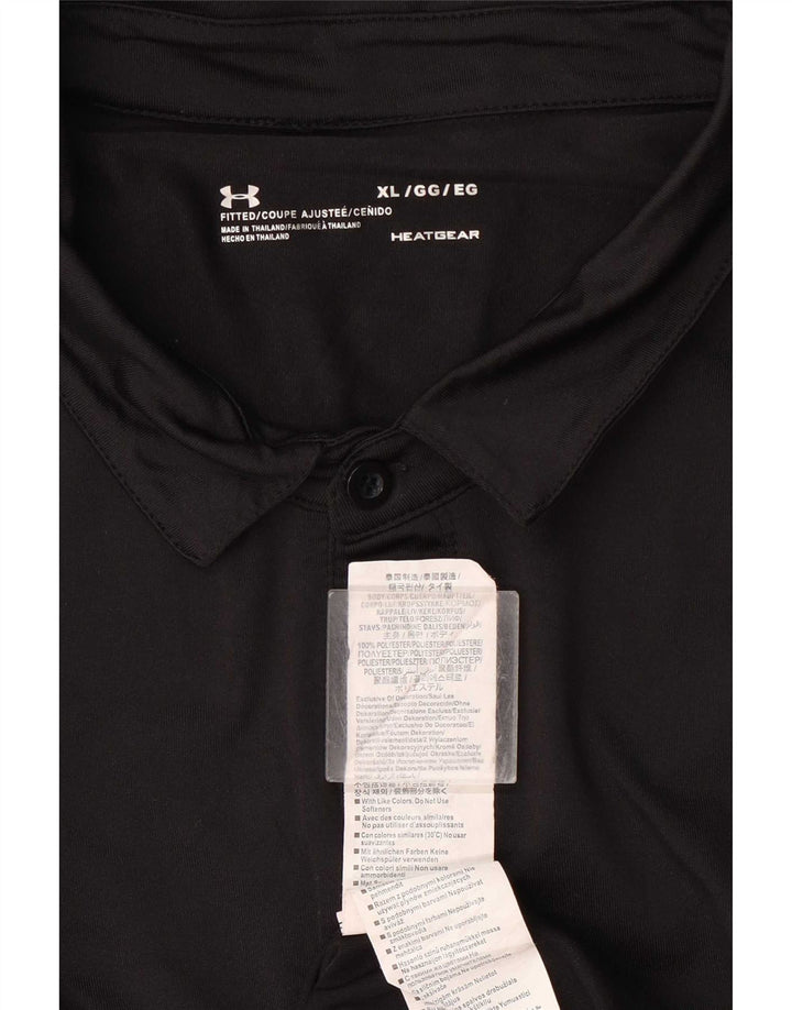 Męska koszulka polo Under Armour Heat Gear XL, czarna, poliestrowa